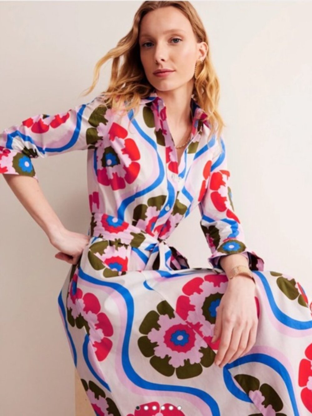 NWT Boden Amy Cotton Midi Shirt Dress Sz 4 - Picture 4 of 5